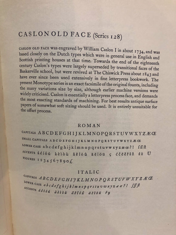 Chiswick Press Keyboard Typefaces