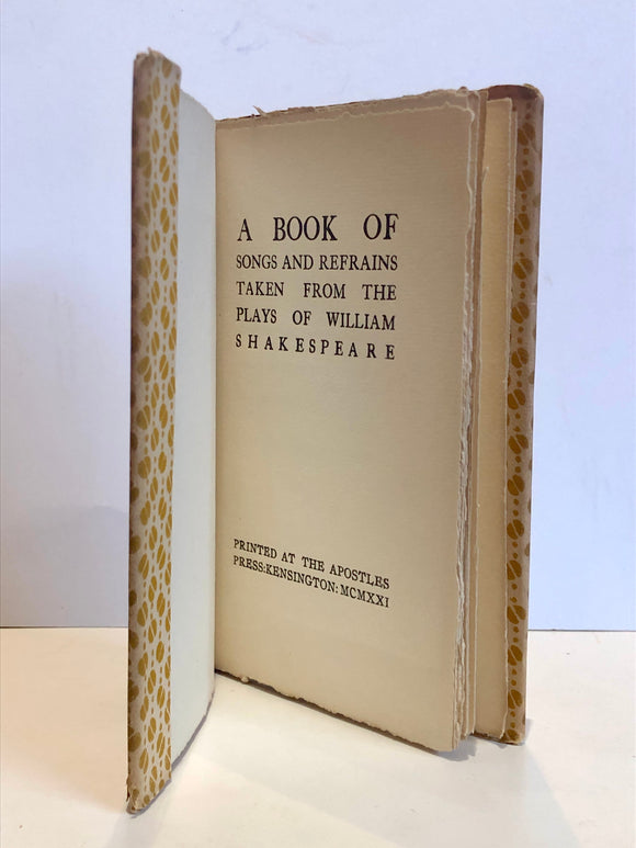 A Book of Songs and Refrains taken from the plays of William Shakespeare<br />