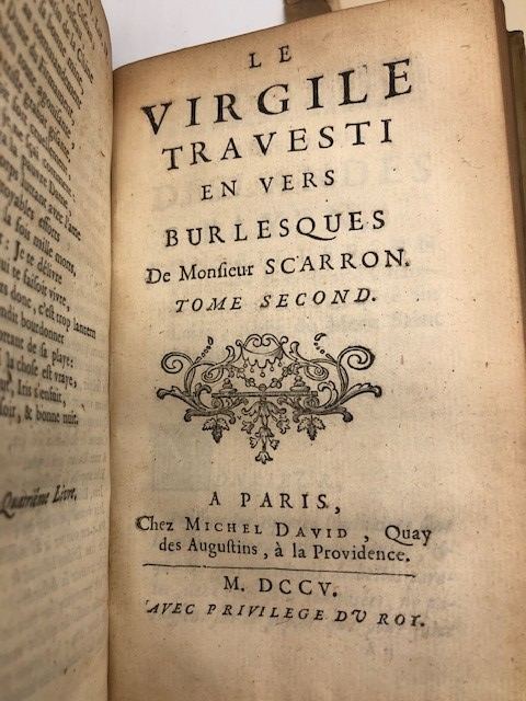 Le Virgile travesti en vers burlesques de monsieur Scarrron (deux parties en un)