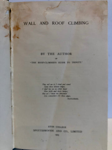 Wall and Roof climbing