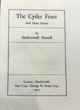 The Cyder Feast and other poems (signed copy)