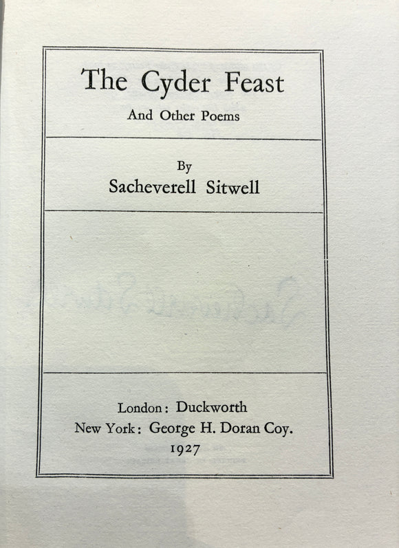 The Cyder Feast and other poems (signed copy)