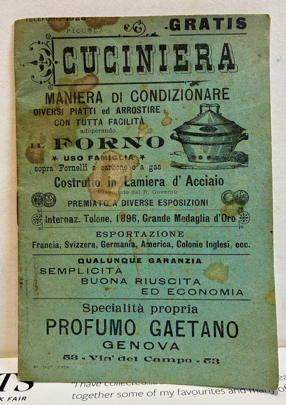 Cuciniera. Maniera di condizionare diversi piatti ed arrostire con tutta facilita