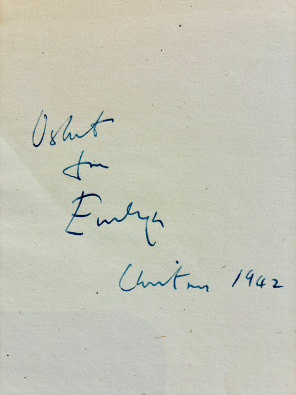 Work Suspended. Two chapters of an unfinished novel (signed presentation copy)