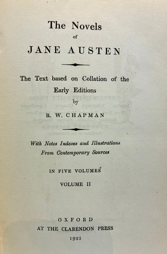 The Novels of Jane Austen