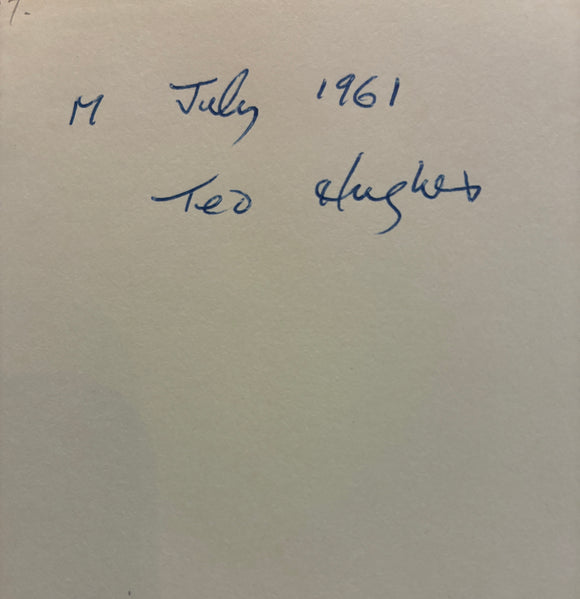 The Hawk in the Rain (signed copy)