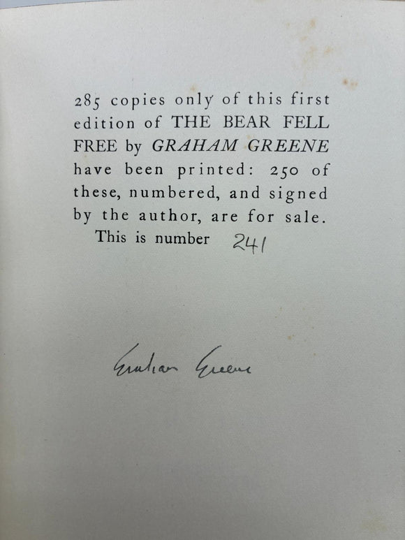 The Bear Fell Free (signed copy)