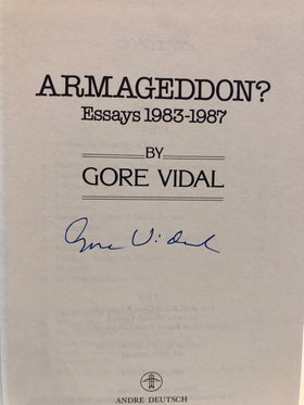 Armageddon? Essays 1983-1987 (signed copy)