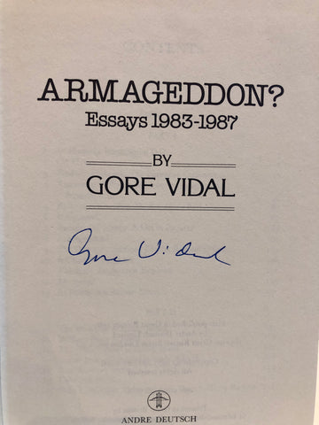 Armageddon? Essays 1983-1987 (signed copy)