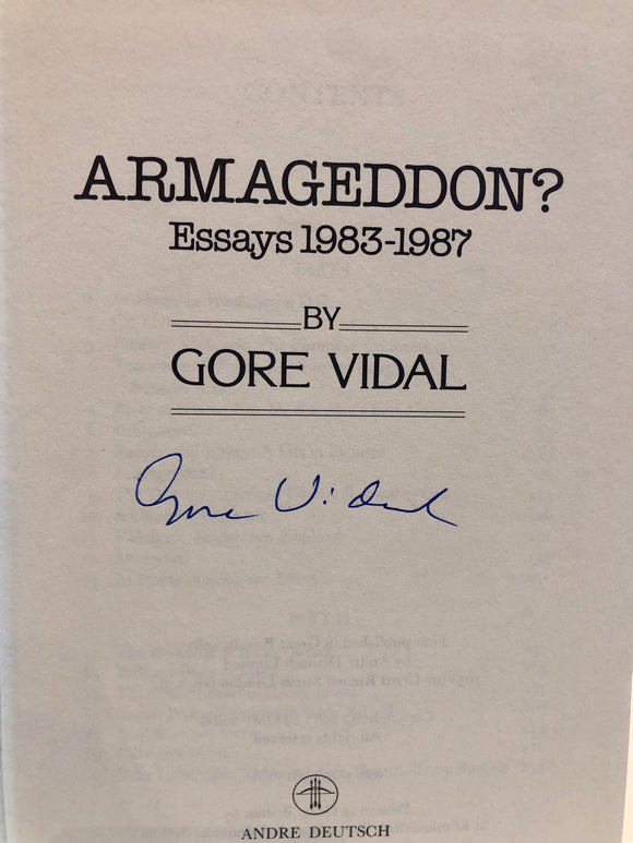 Armageddon? Essays 1983-1987 (signed copy)
