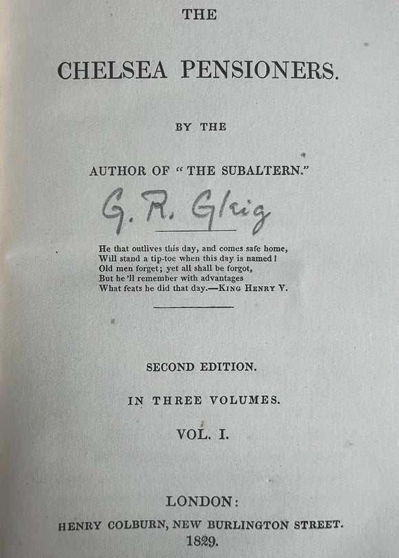 The Chelsea Pensioners, by the Author of "the Subaltern"