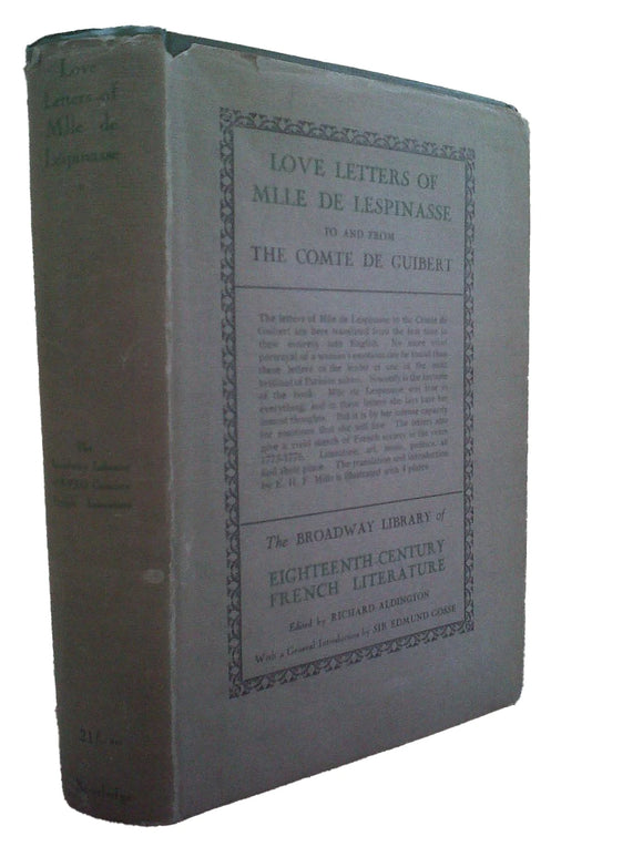 Love Letters of Mlle de Lespinasse to and from the Comte de Guibert