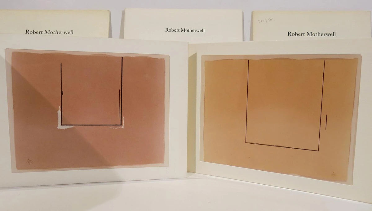 Robert Motherwell: Art '81 Chicago; Beige Open; Gray Open with White Paint; Primal Sign V (Copper); Primal Sign VI (Moss) - 0