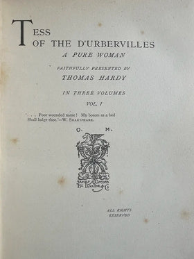 Tess of d'Urbervilles. A Pure Woman - 0