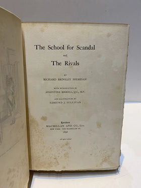 The School for Scandal and the Rivals - 0