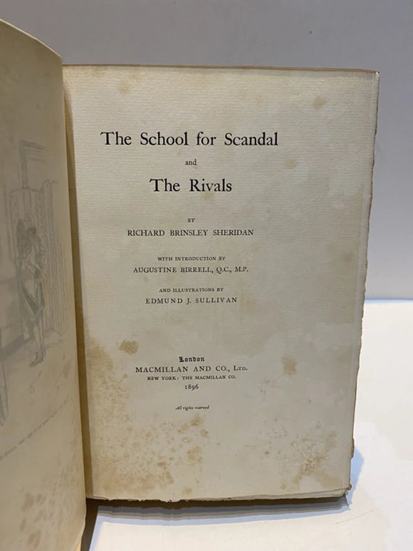 The School for Scandal and the Rivals