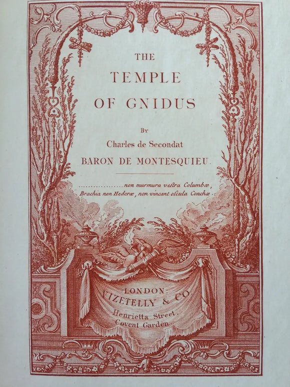 The Temple of Gnidus Followed by Cephisa and Cupid, and Arsaces and Ismenia