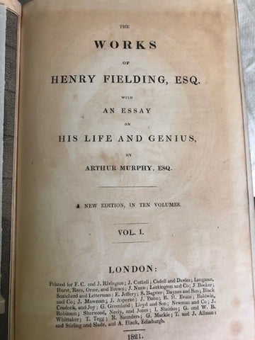 The Works of Henry Fielding, Esq. With an Essay on His Life and Genius, by Arthur Murphy, Esq. A New Edition, in Ten Volumes - 0