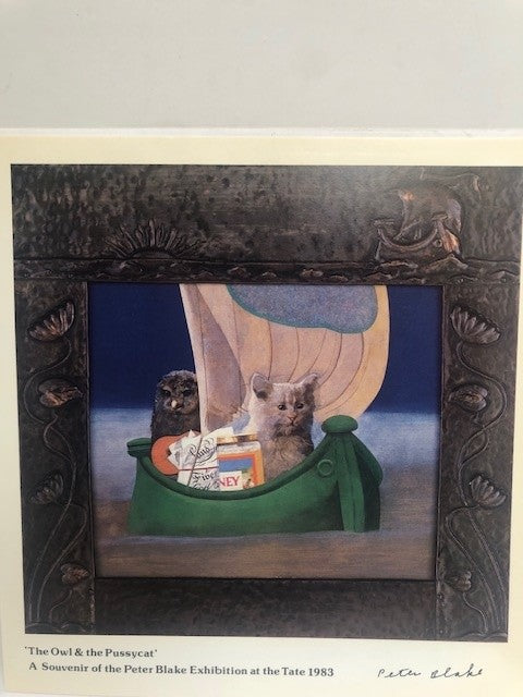 THE OWL AND THE PUSSYCAT. A SOUVENIR OF THE PETER BLAKE EXHIBITION AT THE TATE 1983 + BOOKLET 'EXPLANATIONS & THOUGHTS TOWARD MY EXHIBITION. A SELECTION OF WORK IN PROGRESS... ' AND THE TATE GALLERY EXHIBITION CATALOGUE - 0
