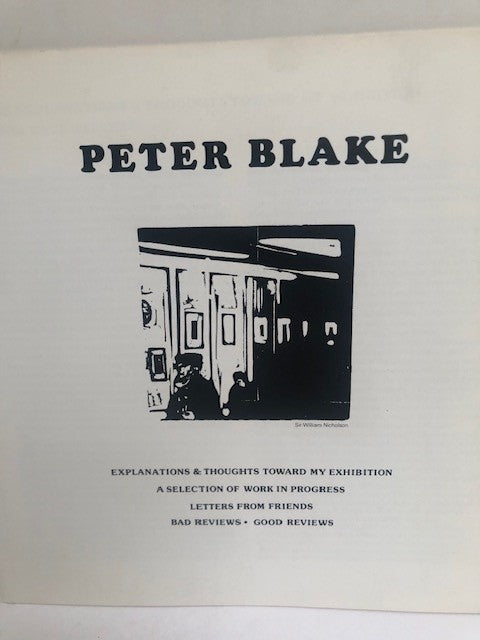 The Owl and the Pussycat. A Souvenir of the Peter Blake Exhibition at the Tate 1983 + Booklet 'Explanations & Thoughts Toward MY Exhibition. A Selection of Work in Progress... ' and the Tate Gallery Exhibition Catalogue